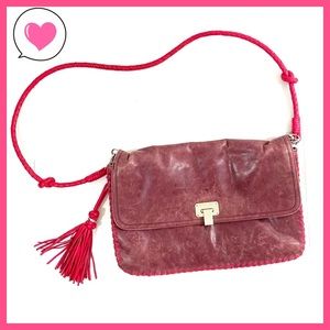 Elliott Lucca purple pink crossbody clutch purse